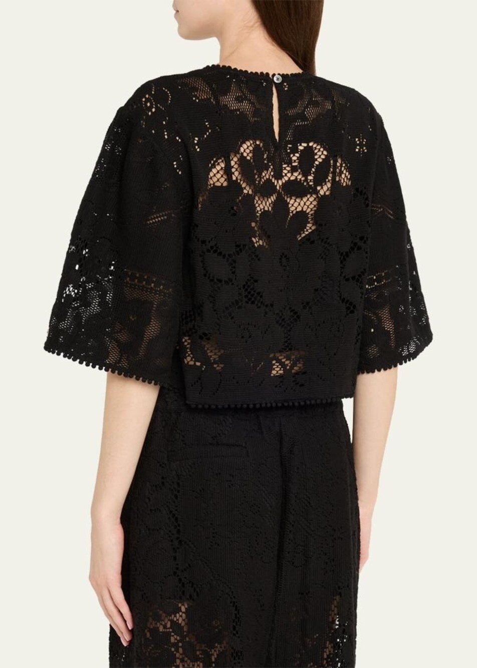 Sea New York Arianna Lace Top NWT Black Blouse Sz S - Picture 5 of 7